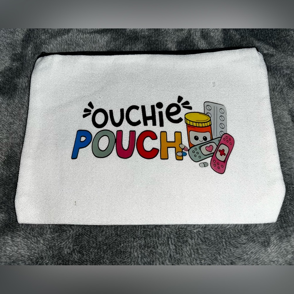 Versatile Canvas Medicine Bag with Zipper - Travel Organizer/ ouchie pouch